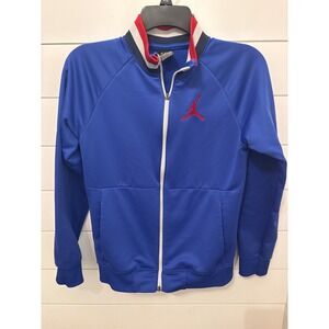 Vintage Jordan Track Jacket‎ Royal Blue Red Jumpman Logo Zip Up Athletic youth L